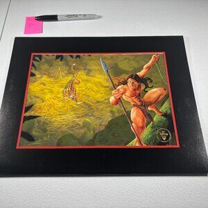 TARZAN and Sabor Disney Store Lithograph 1999